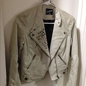 On hold Faux Leather Studded Jacket