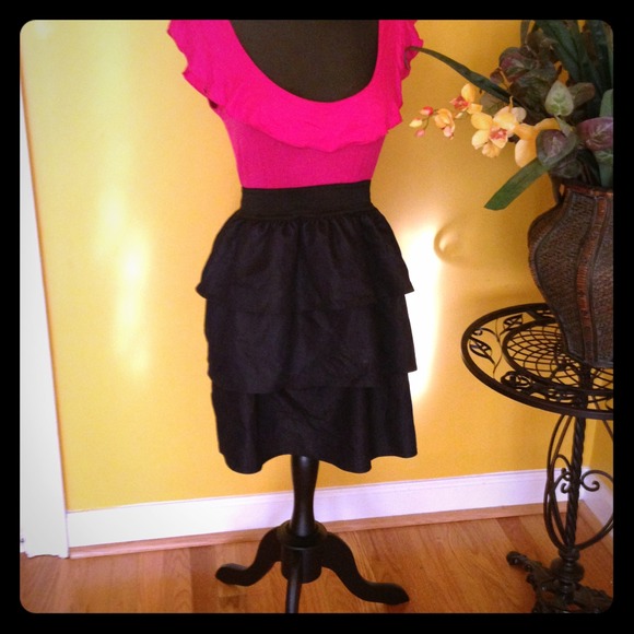 SOLD💥💥 hot pink and denim dress