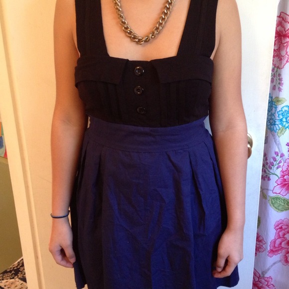 SOLD F21 black and navy blue dress
