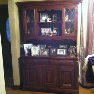 Solid wood hutch