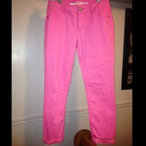 Pink Skinny Capris