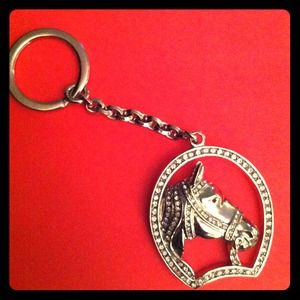 Judith Leiber Horse Head Breeder's Cup Key Chain.