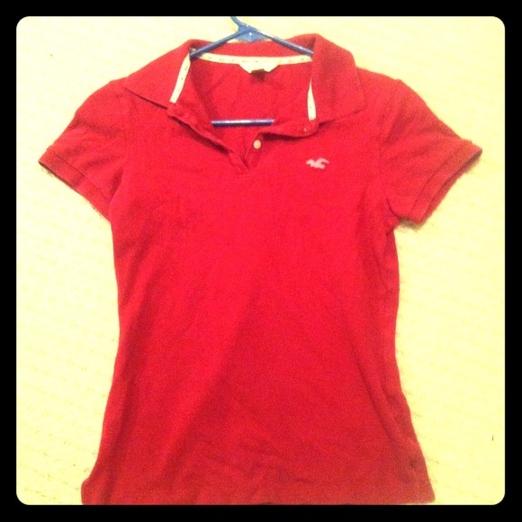 Hollister maroon shirt with collar