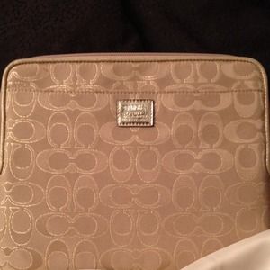 Coach iPad zip up folder.