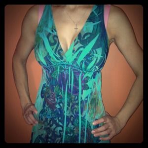 "L8ter" long shirt-short dress