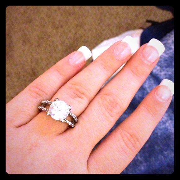 Faux diamond ring