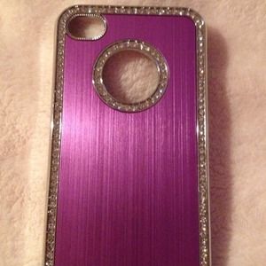 iPhone 4/4s purple bling case