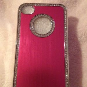 iPhone 4/4s hot pink bling case
