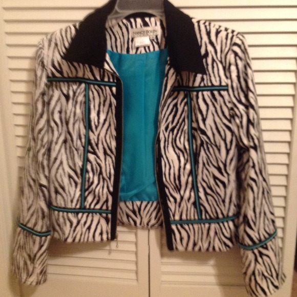 Zebra print blazer