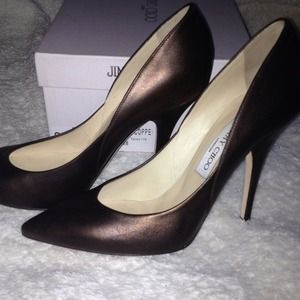 Jimmy Choo copper metallic pumps
