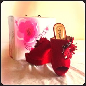 Red party shoes...