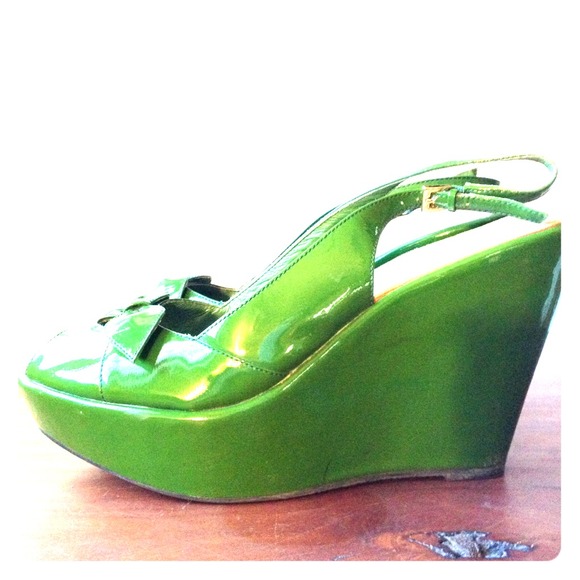 Frog green Sam Edelman wedges