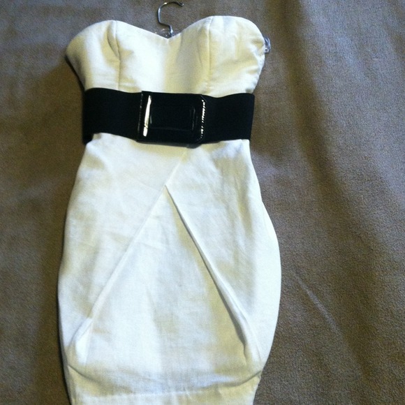 White linen dress