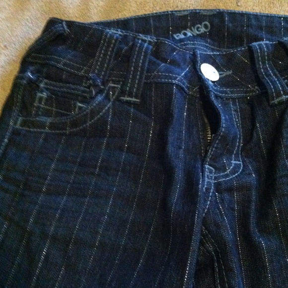 Jeans with silver stripe