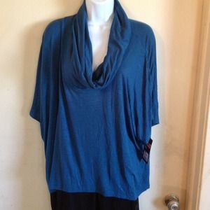 Cowl Neck High Low Top