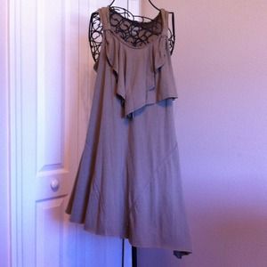 Asymetric Brown knit top - Sz Large