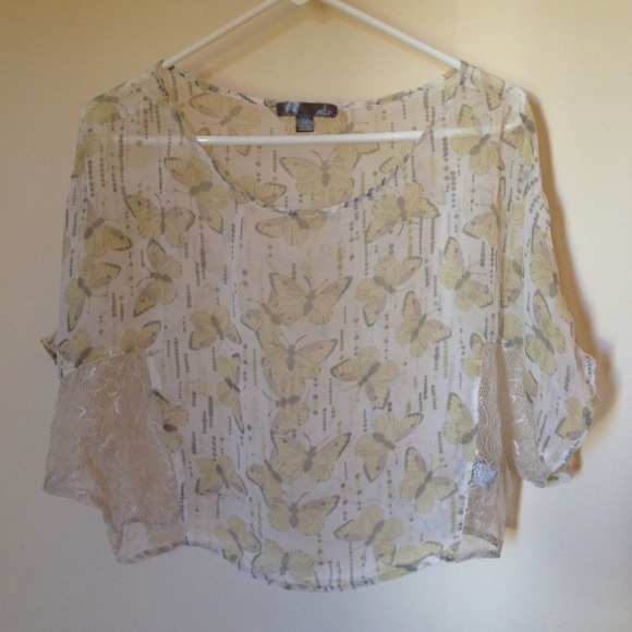 Forever21 Sheer Butterfly top