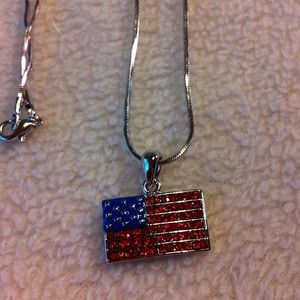 American Flag Necklace.