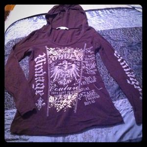 SOLDDark brown long sleeve with hood