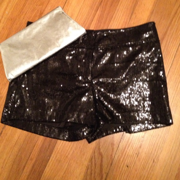 NWT Black sequin shorts