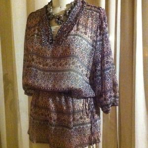 Bohemian sheer blouse