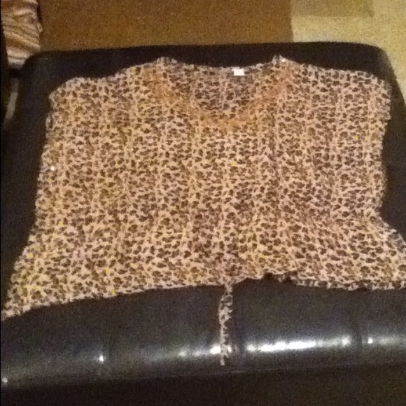 Leopard top with drawstring - Picture 2 of 3