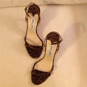 Jimmy Choo Leopard Suede Heels
