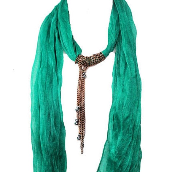 Scarf w necklace accent - Picture 1 of 2