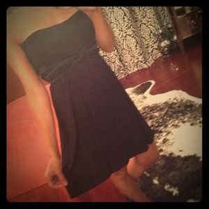 Black strapless dress