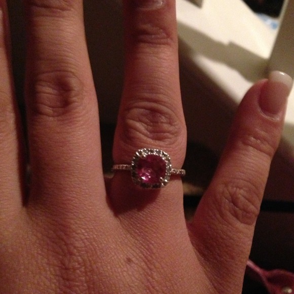 Pink stone ring