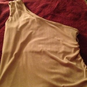 Gold blouse tie on side ...