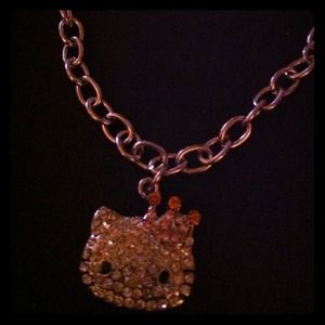 Bling Crown Hello Kitty Head Bracelet
