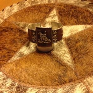 Solid sterling .925 and brass fitd bangle bracelet