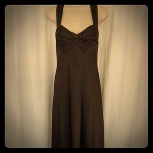 Calvin Klein Full Length/Short Train Sating gown