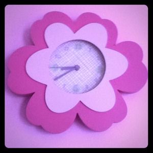 Hand carved flower clock