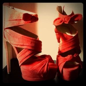 Soft orange heels