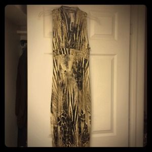 Gold and black knee length party dress!