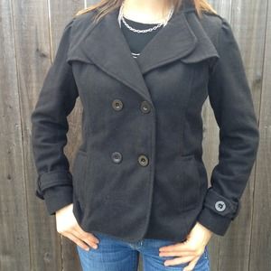 Black pea coat