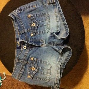 Angles jean shorts!