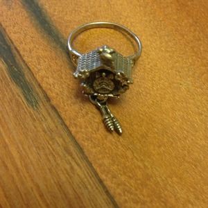 Sterling Silver cuckoo clock ring.