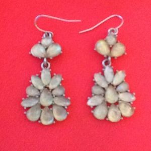 Flower jeweled earrings