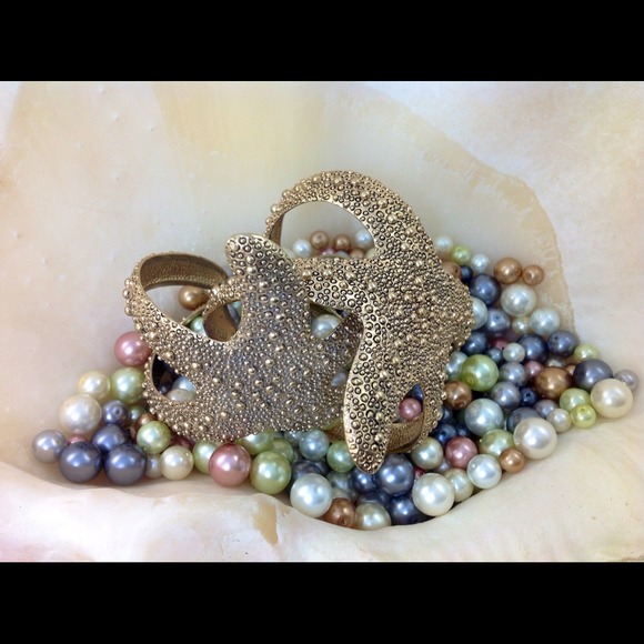 2 Gold Starfish Bracelets