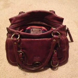 ***Reserved** for 💋💄Coach eggplant colored purse