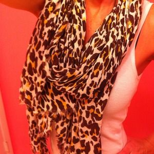 Tory Burch Leopard Print Scarf
