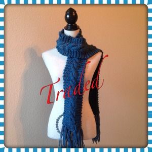 SOLD IN BUNDLE! WINTER SCARF Blue/Gray
