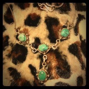 Silver and turquoise necklace