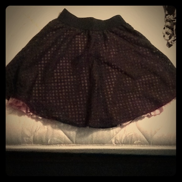 Black & pink polka dot skirt - Picture 1 of 1