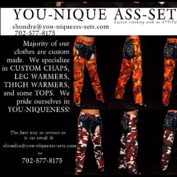 Designer chaps -brand new various colors
