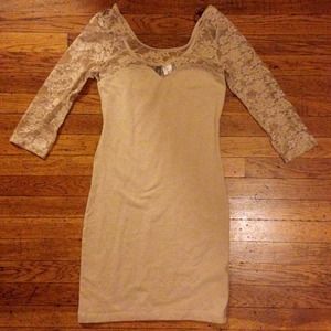 Nude lace dress