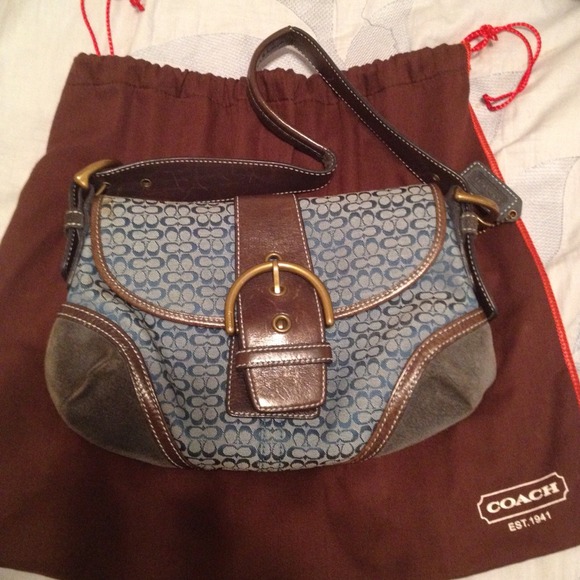Coach Handbags - ⬇Just reduced! Dark Blue Coach Purse